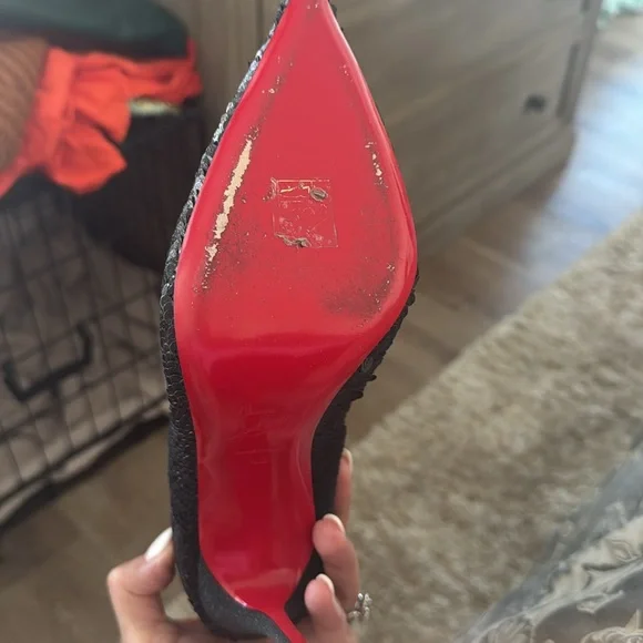 Christian louboutin moulakate 100 paile charbon - Picture 3 of 8
